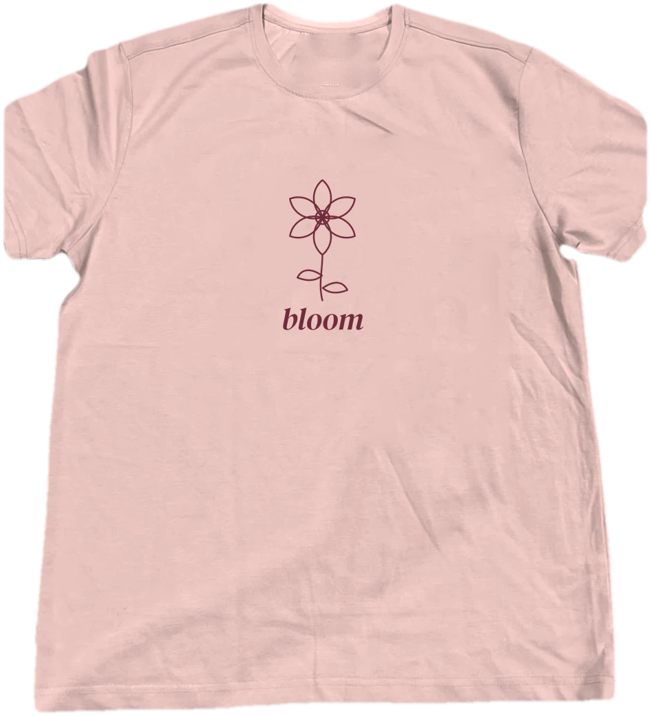 Bloom T-shirt on a hanger