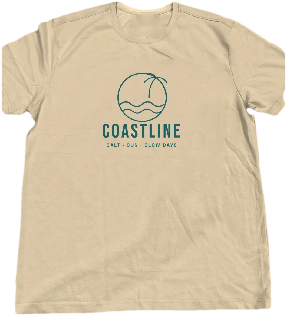 Coastline T-shirt on a hanger