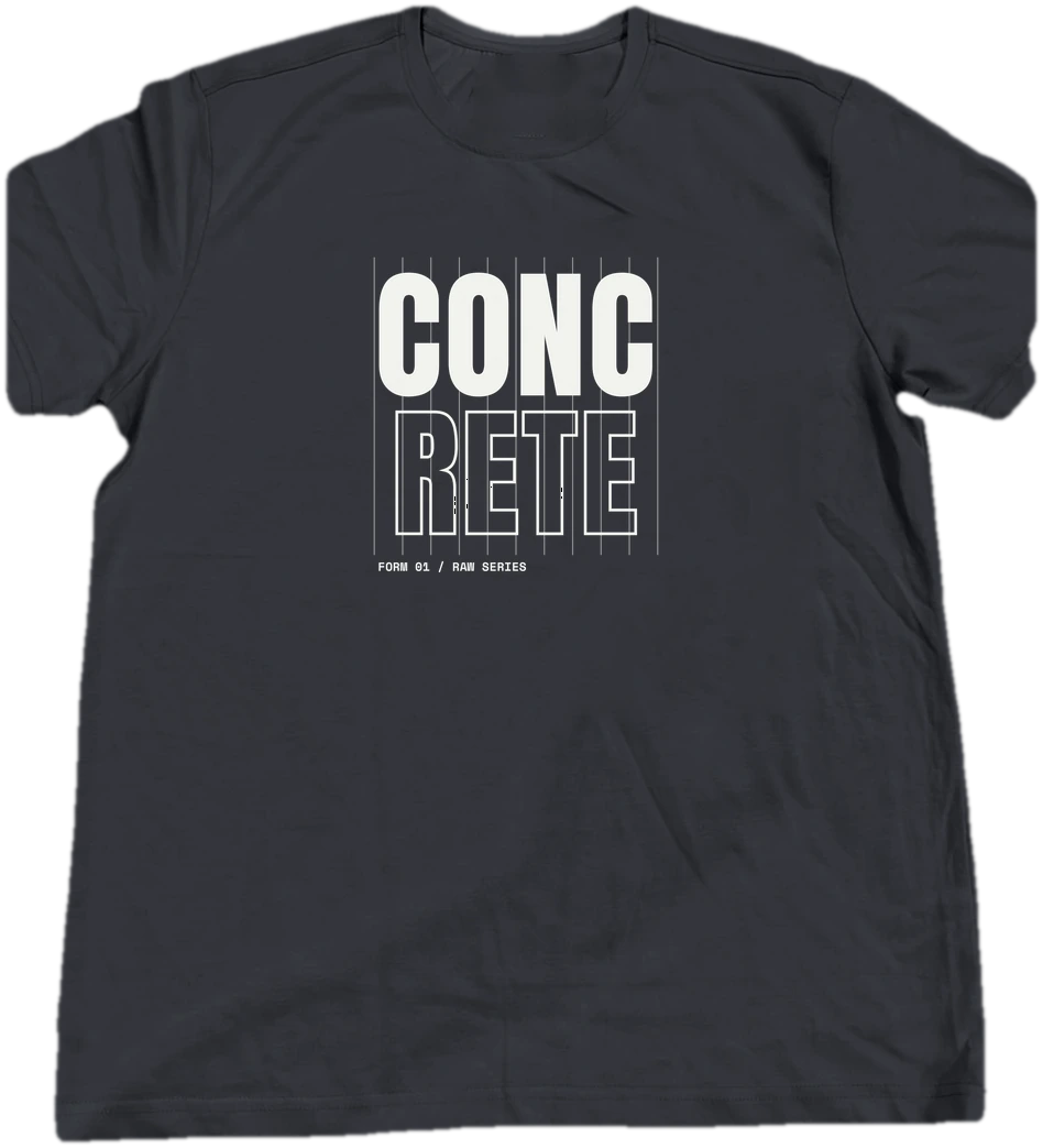 Concrete T-shirt on a hanger