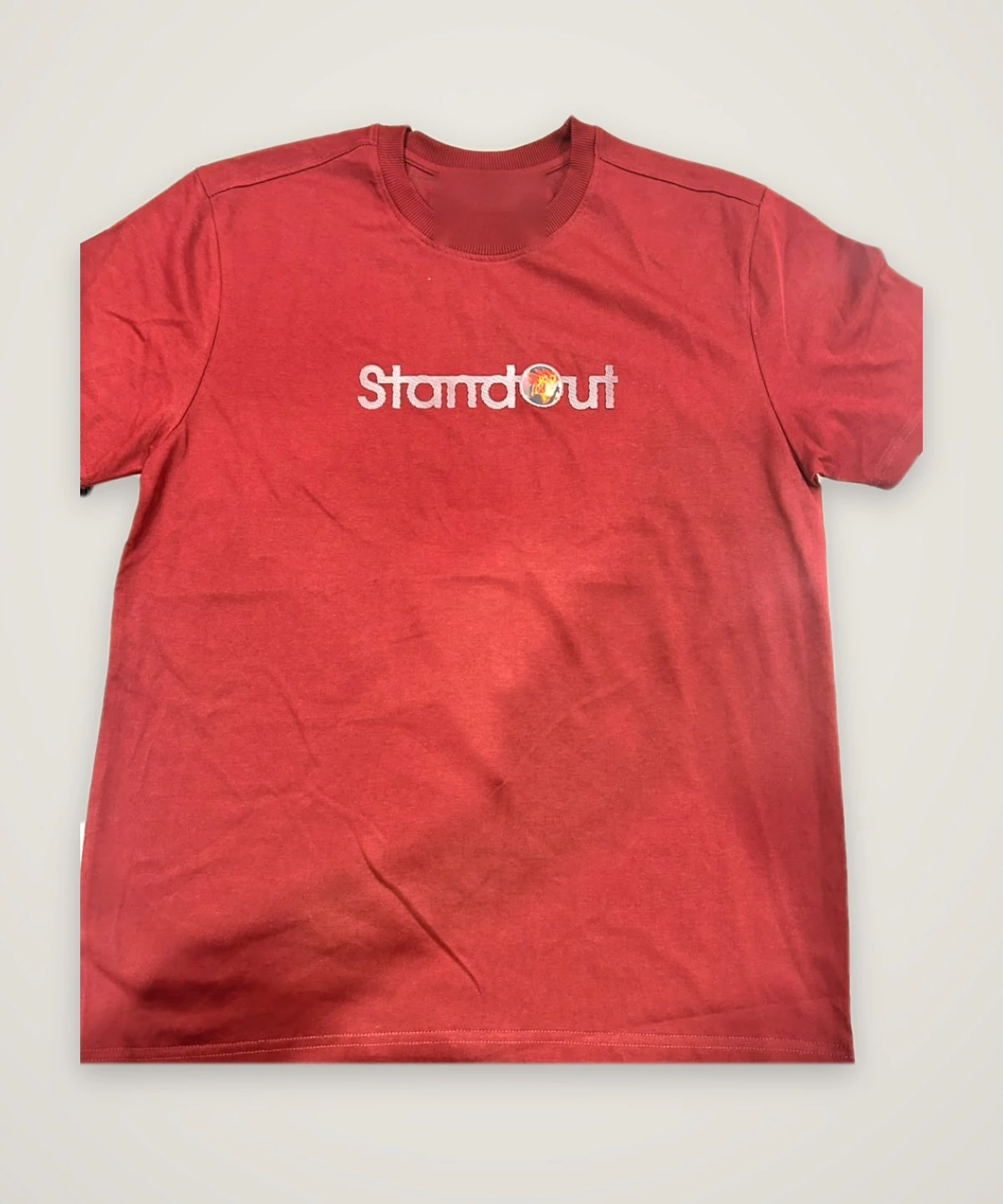 Standout T-shirt, maroon, front