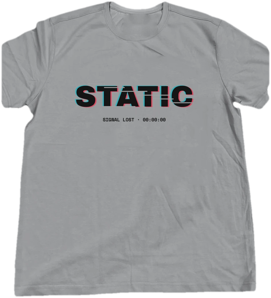 Static T-shirt on a hanger